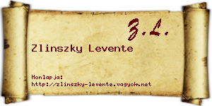 Zlinszky Levente névjegykártya